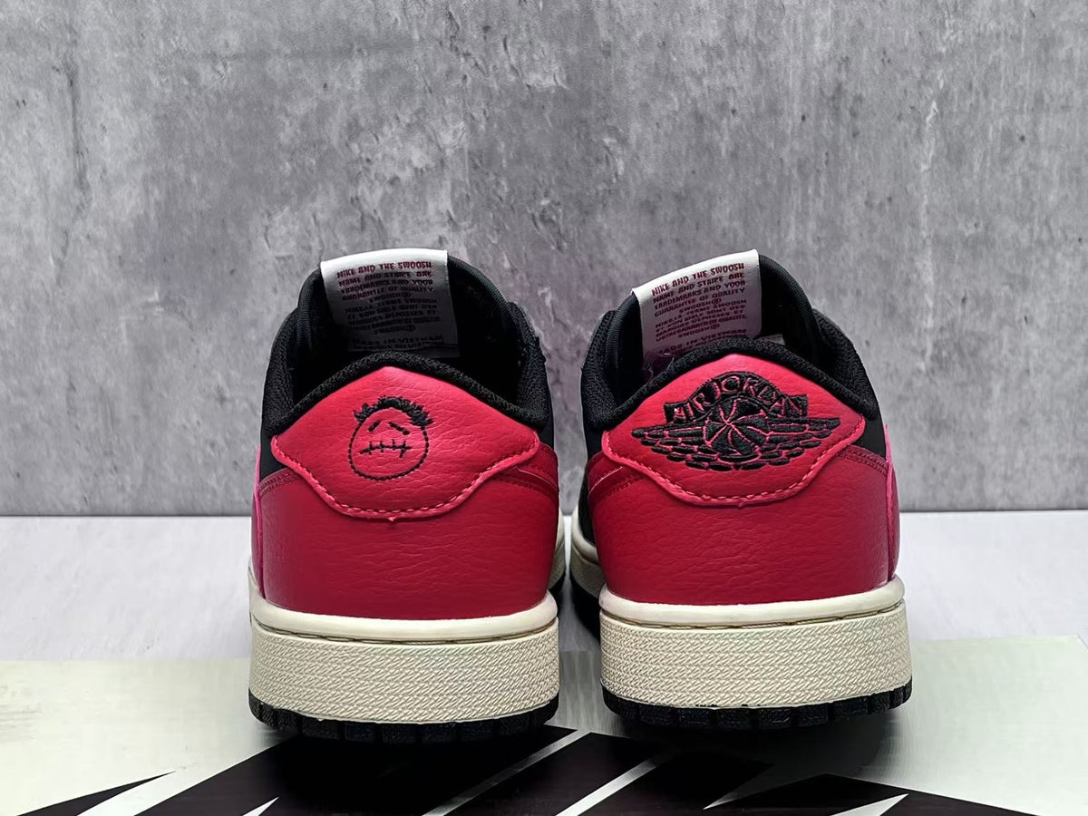 Nike Air Jordan 1 Retro Low OG 'Banned' Sneakers, Black / Varsity Red