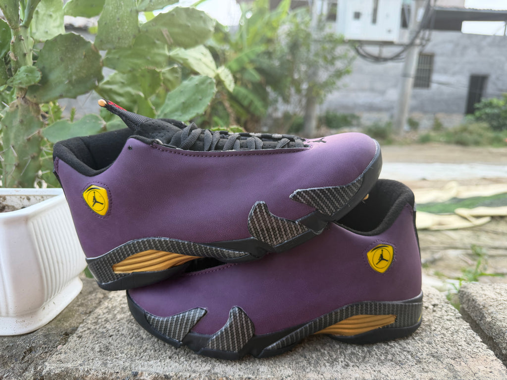 Air Jordan 14 Retro Custom Low Purple Black Yellow