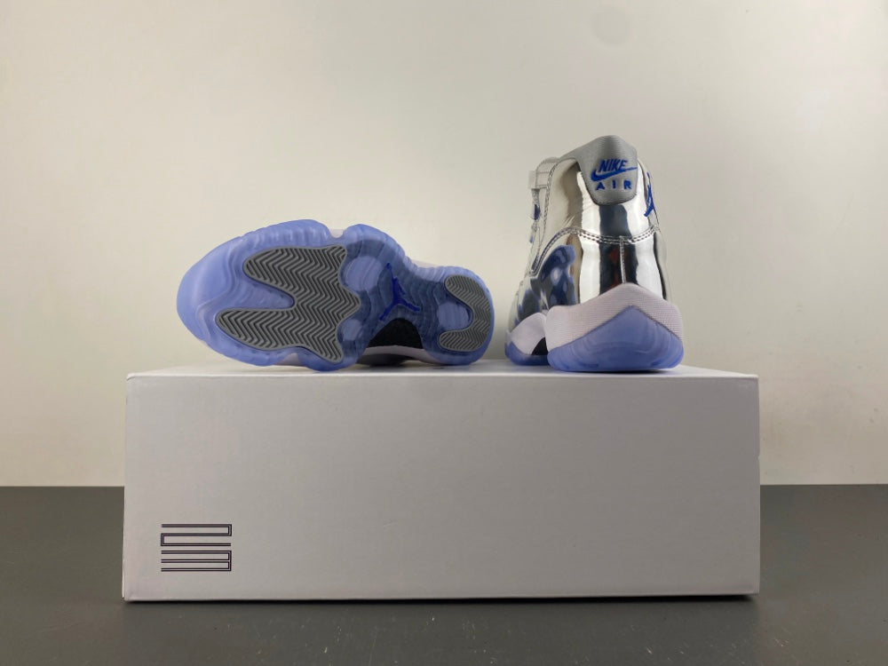 Air Jordan 11 Retro Custom Metallic Silver Blue