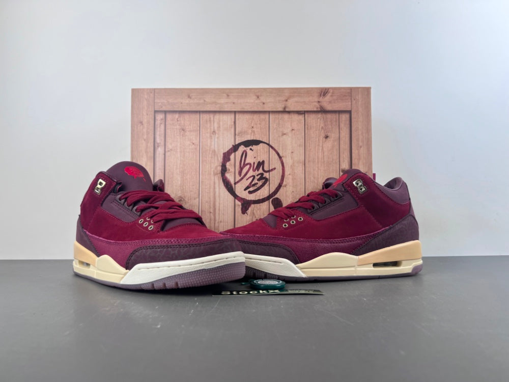 Air Jordan 3 Retro PRM Bin23 Team Red Burgundy