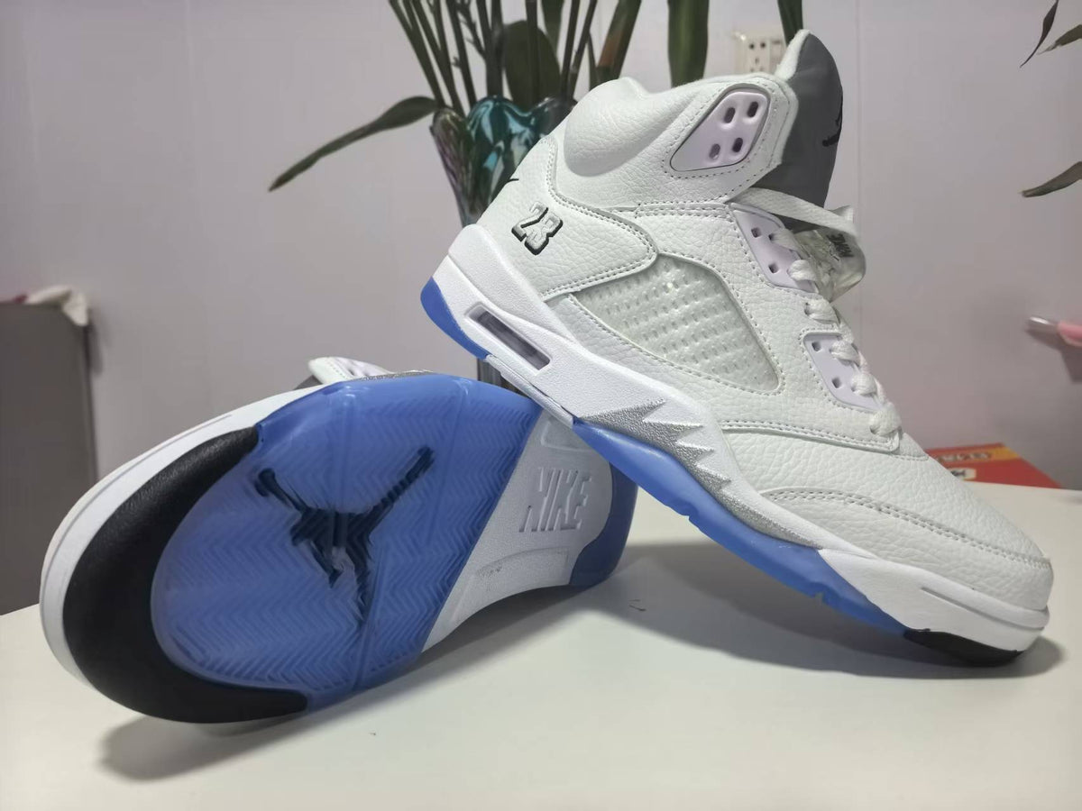 Men's Air Jordan 5 Retro OG – White/Black Metallic Silver