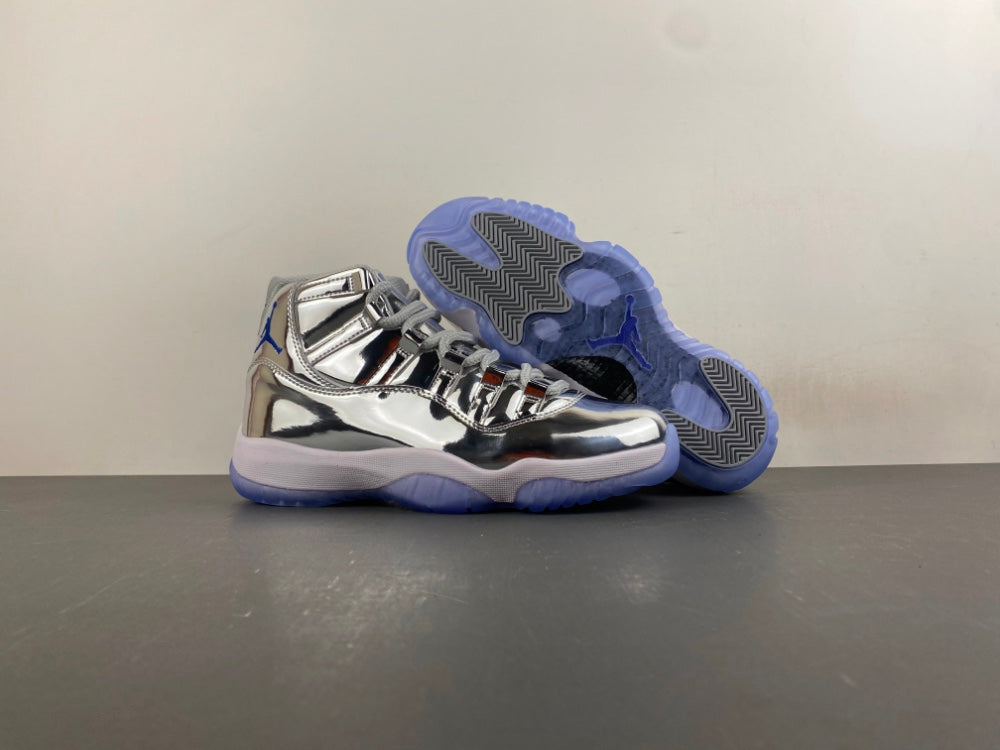 Air Jordan 11 Retro Custom Metallic Silver Blue