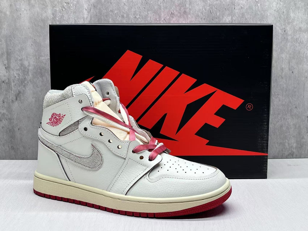 Nike Air Jordan 1 High OG Sneakers, Sail / Cinnabar / Light Bone