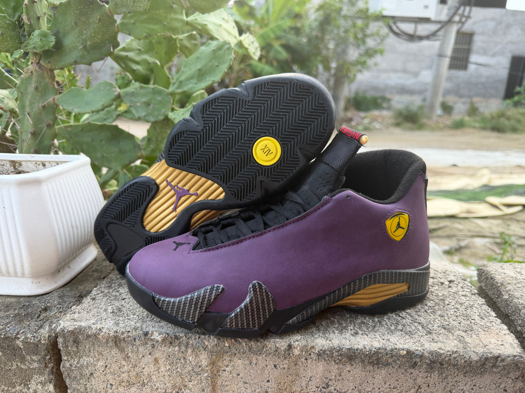 Air Jordan 14 Retro Custom Low Purple Black Yellow