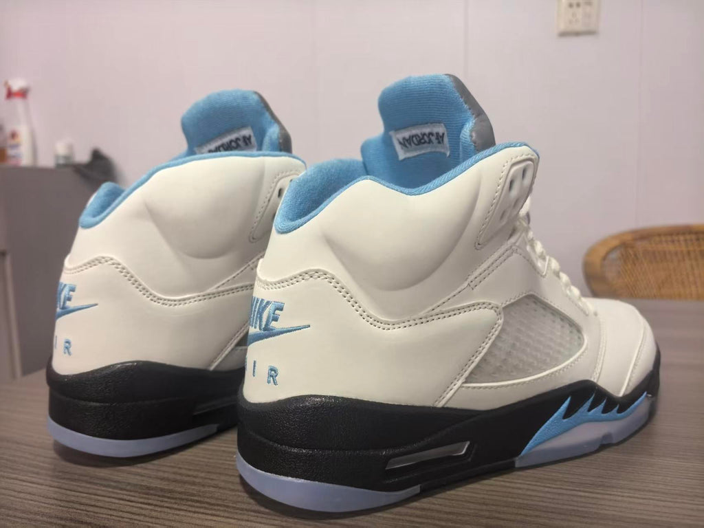 Air Jordan 5 Retro White Light Blue Black