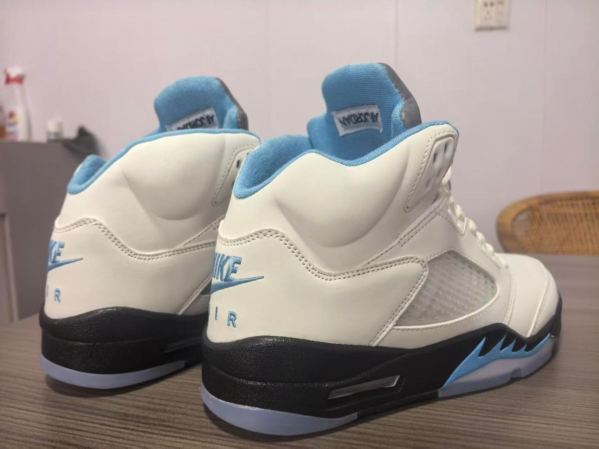 Air Jordan 5 Retro White Light Blue Black