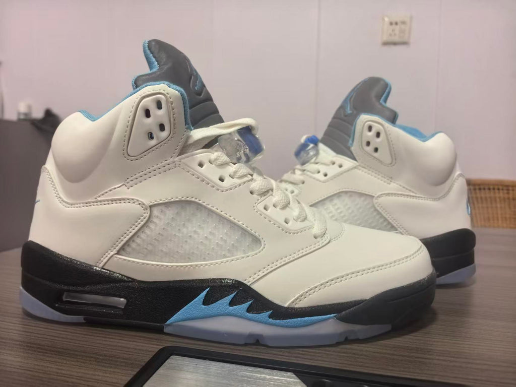 Air Jordan 5 Retro White Light Blue Black