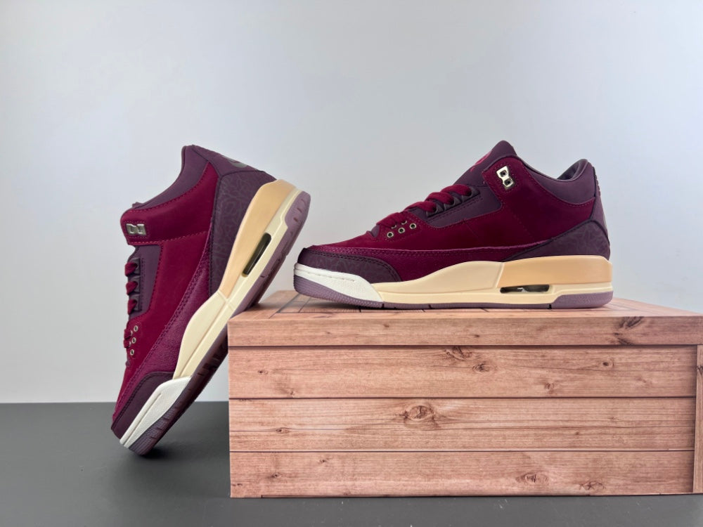 Air Jordan 3 Retro PRM Bin23 Team Red Burgundy