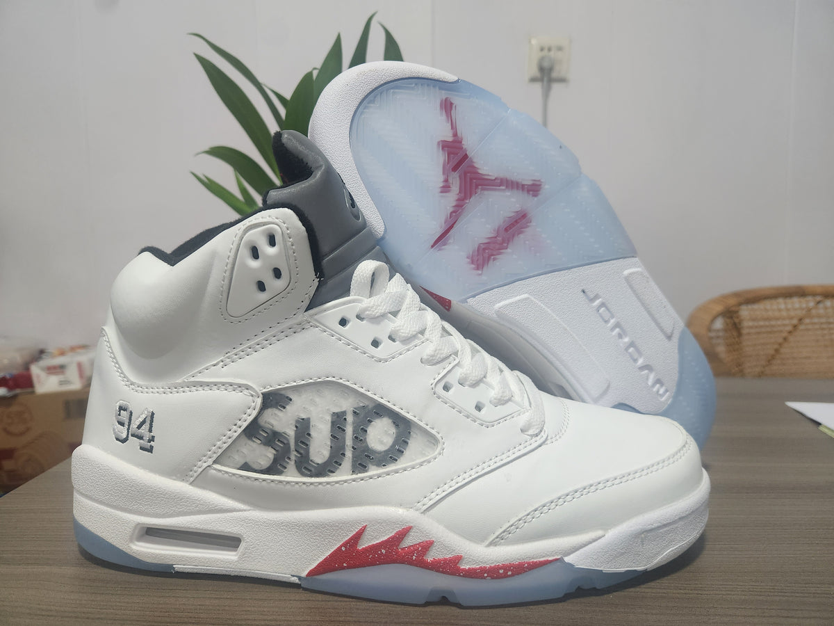 Supreme x Air Jordan 5 Retro 'White'