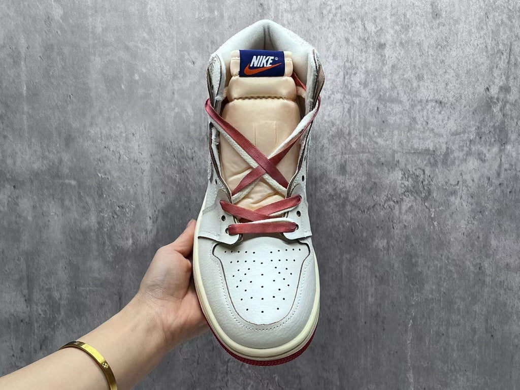 Nike Air Jordan 1 High OG Sneakers, Sail / Cinnabar / Light Bone